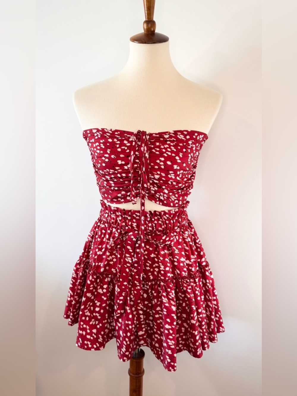 Tie-Front Tube Top & Skirt Set Ladies XS WORN ONCE